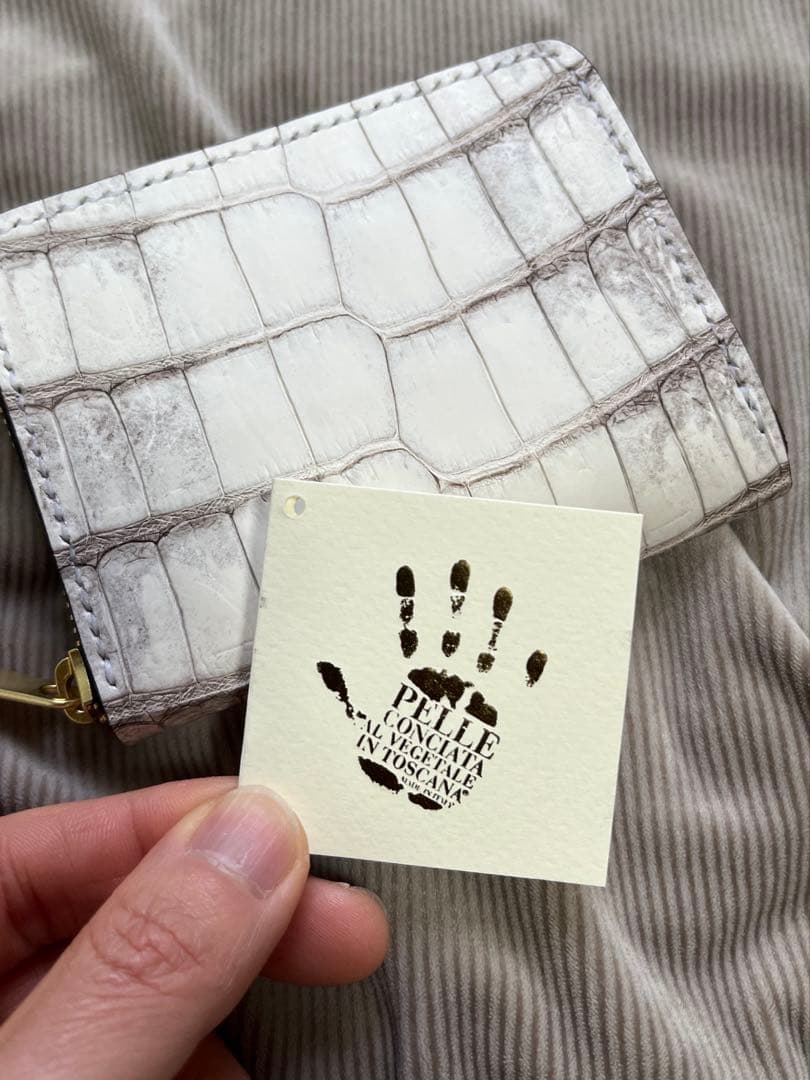 激安激珍！　クロコダイル　ポロサス ヒマラヤ　コンパクトファスナー財布　手縫い