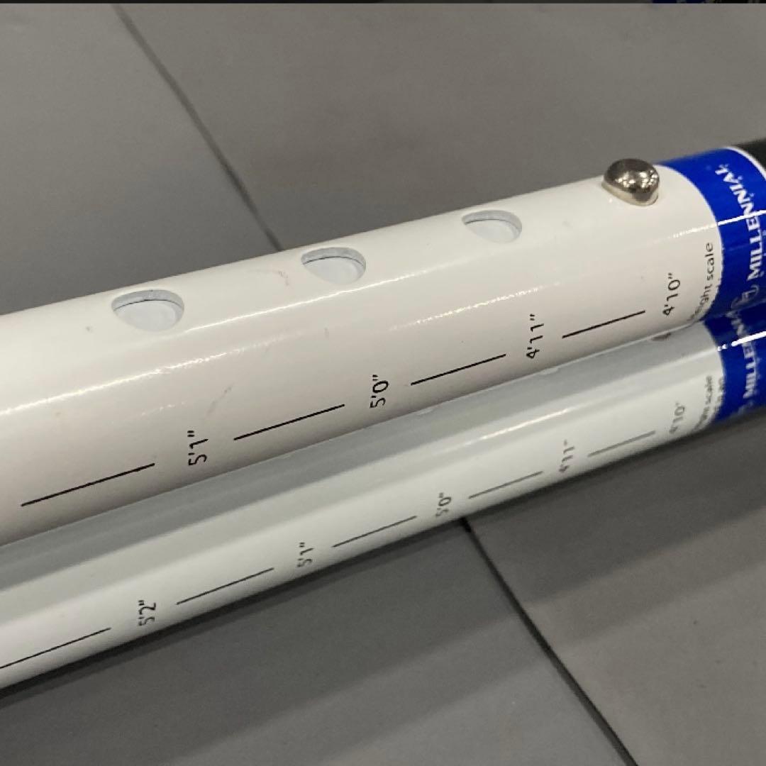 ミレニアムプロ　折りたたみ式　松葉杖　2本　ホワイト　高さ調整可能