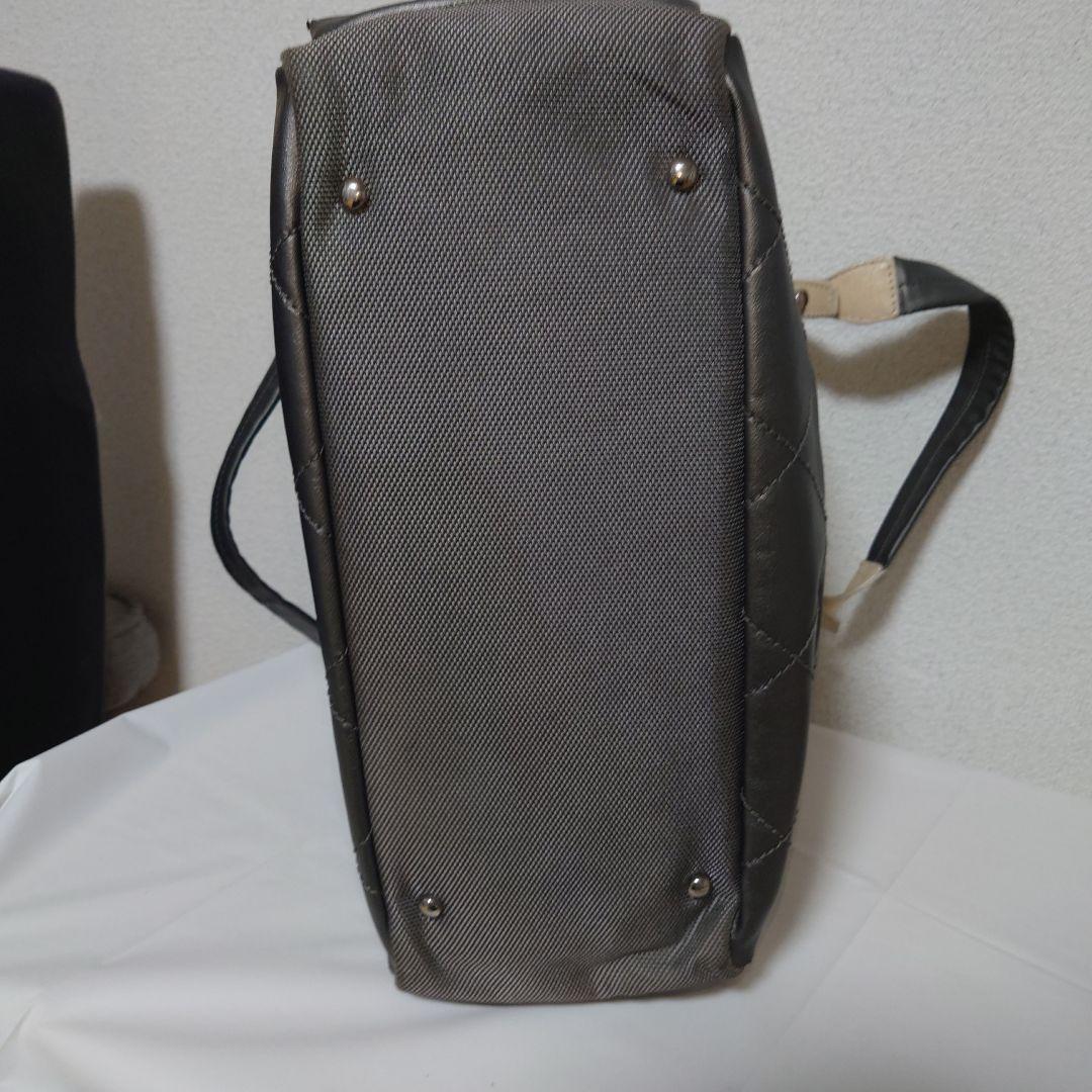 CHANEL パリピアリッツGM ダークグレー トートバック ポーチ付き