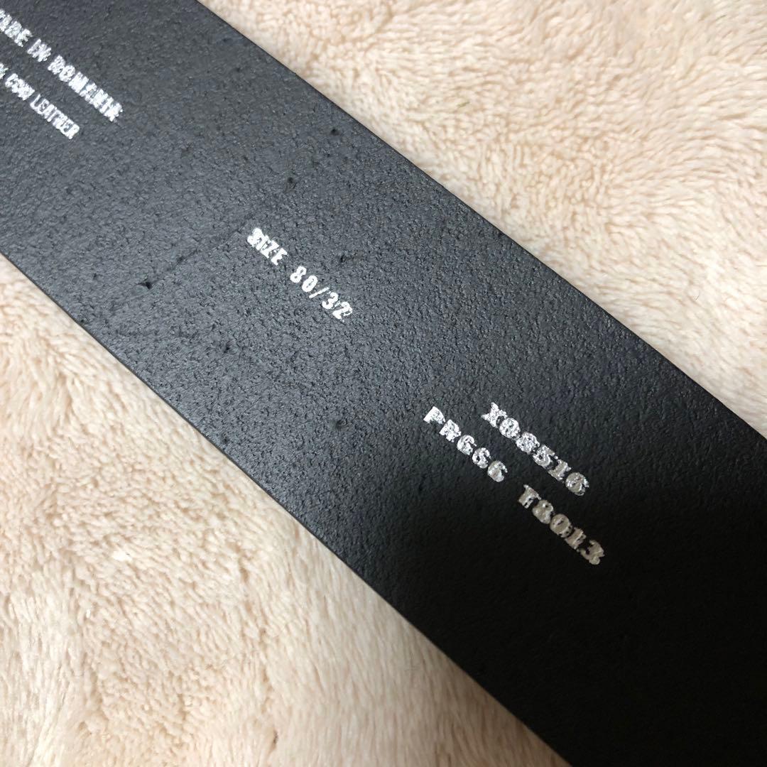 美品　DIESEL ディーゼル　ブラックベルト オーバルバックル　レザー　黒