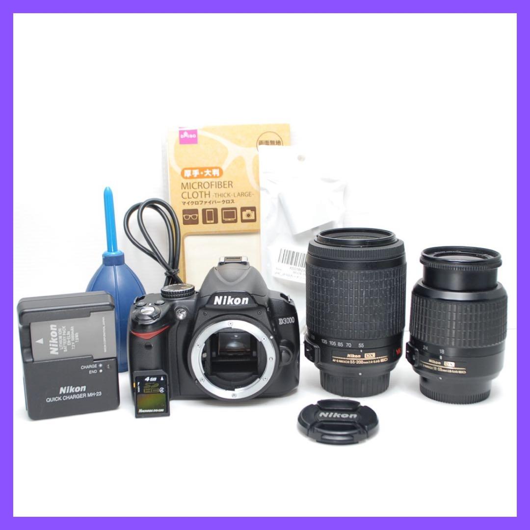 ⭐︎Nikon D3000⭐︎操作性抜群 美品 軽量で持ち運びがラク コンパクト