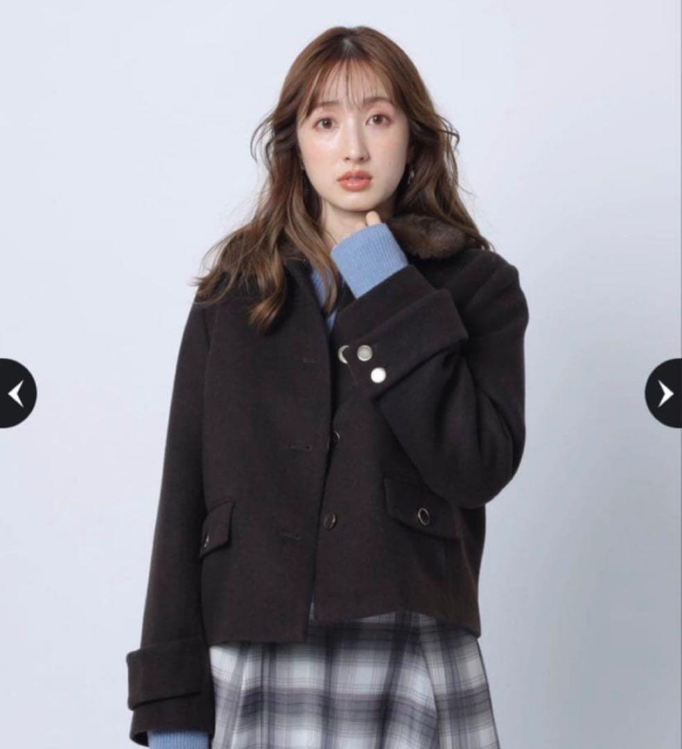 ⭐︎最終お値下げ⭐︎アプワイザーリッシェ ステンカラー ショートコート ブラウン 茶