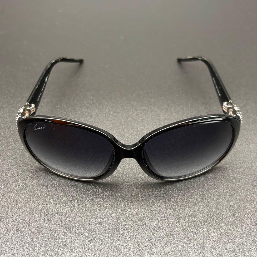 GUCCI グッチ サングラス GG ラインストーン ハート ブラック ケース付