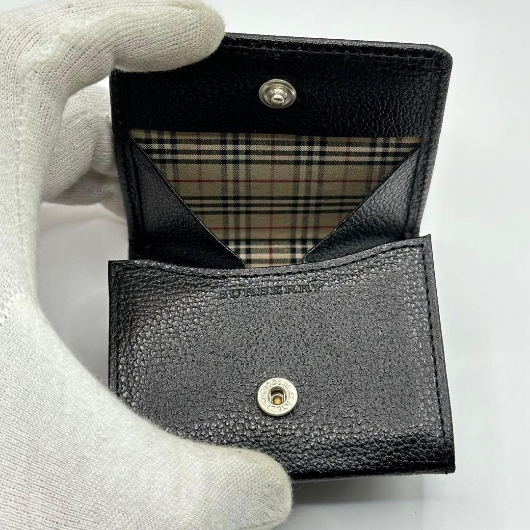 【未使用】BURBERRY バーバリー ケース レザー ノバチェック
