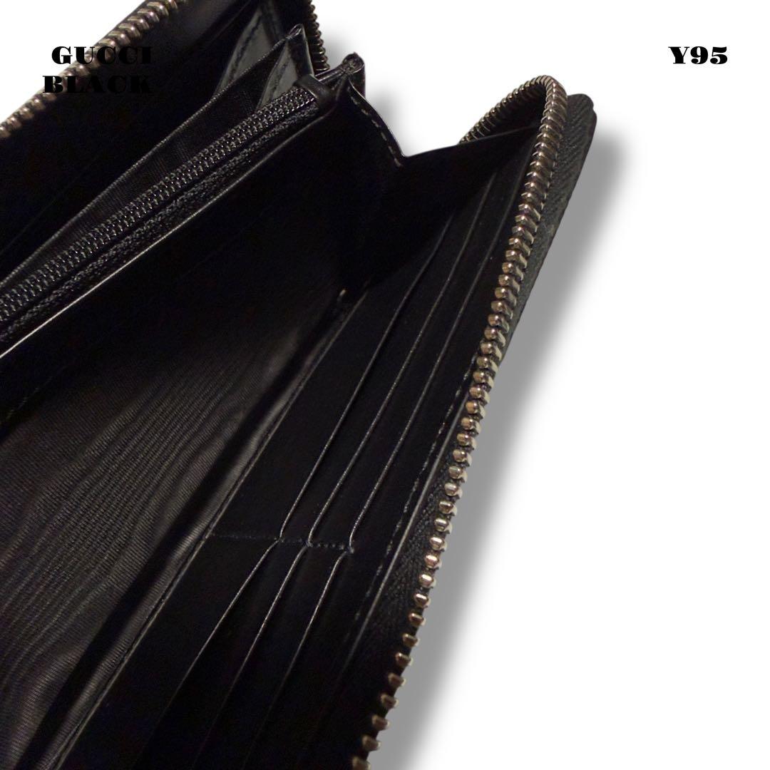 ★限定出品★ GUCCI グッチ ラウンド ジップ ウォレット 長財布 ブラック