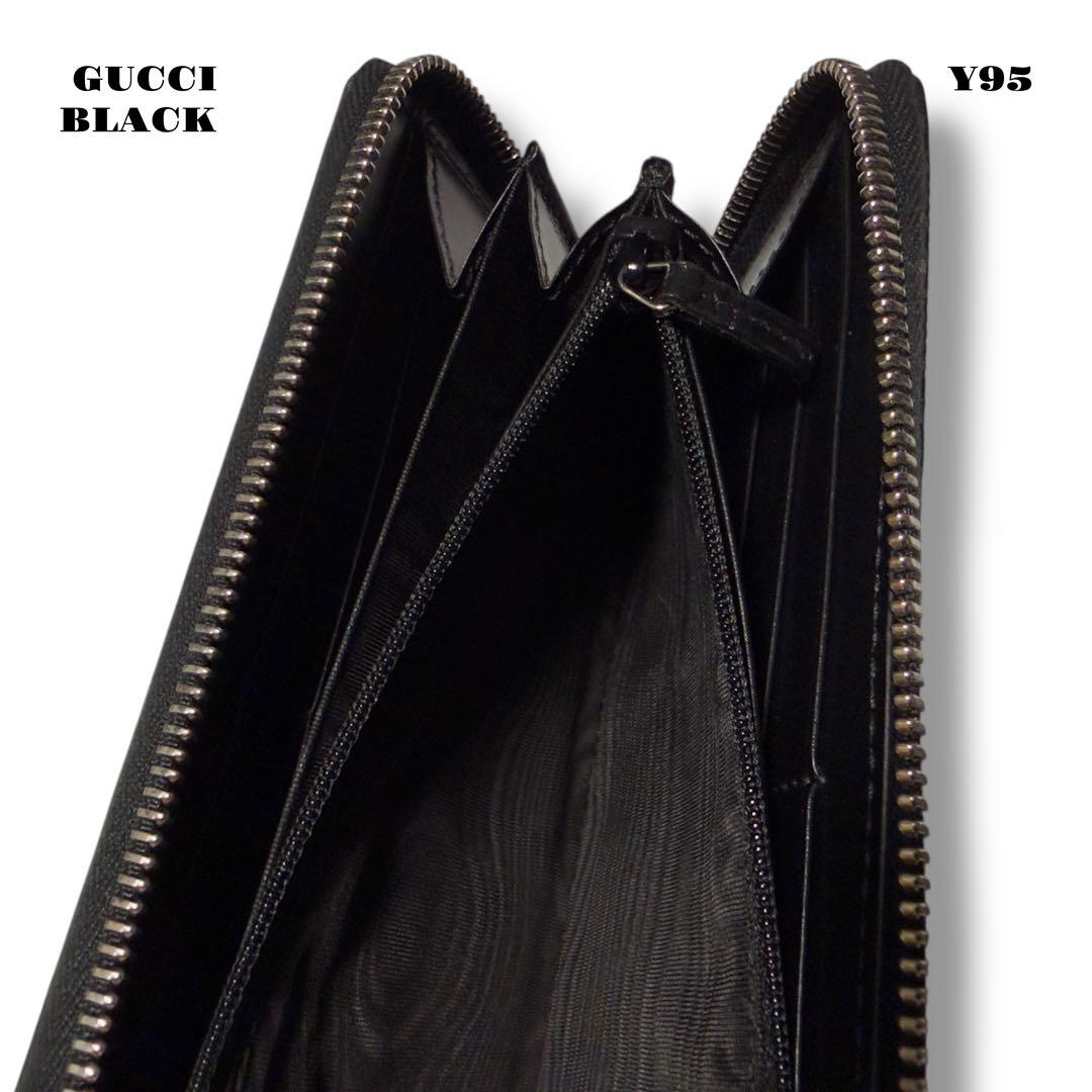 ★限定出品★ GUCCI グッチ ラウンド ジップ ウォレット 長財布 ブラック