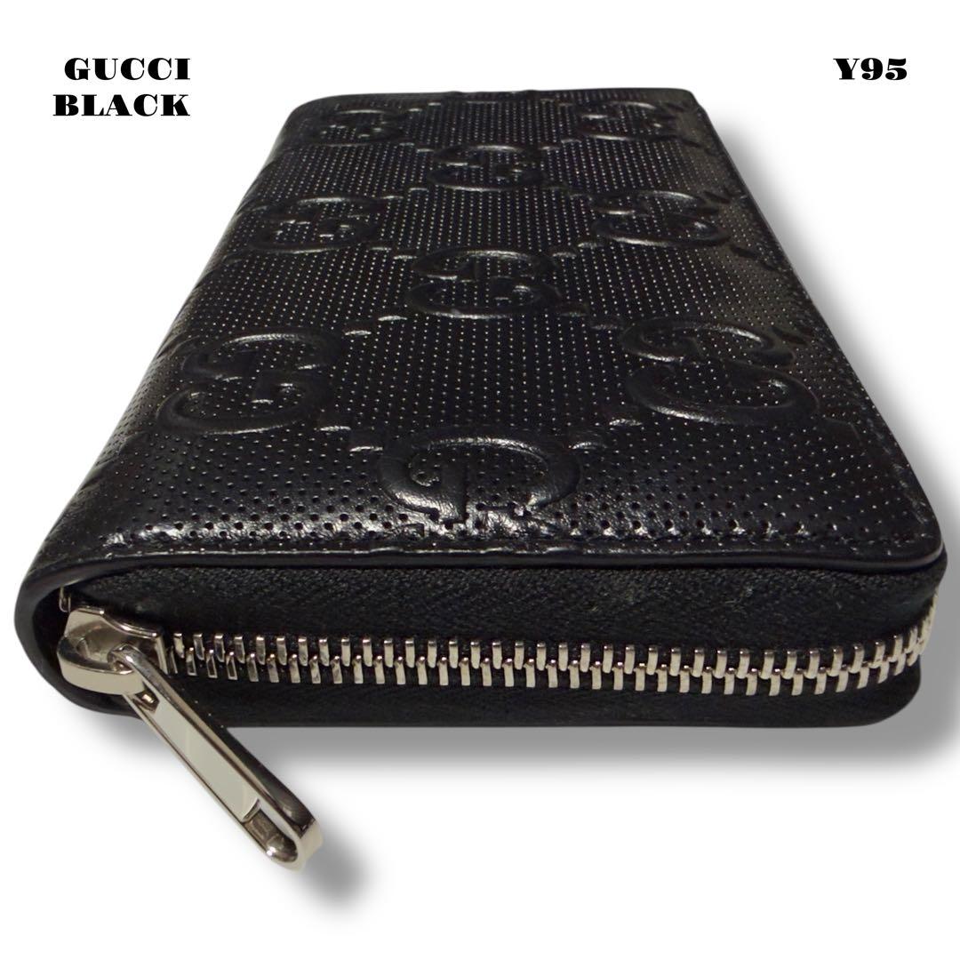 ★限定出品★ GUCCI グッチ ラウンド ジップ ウォレット 長財布 ブラック