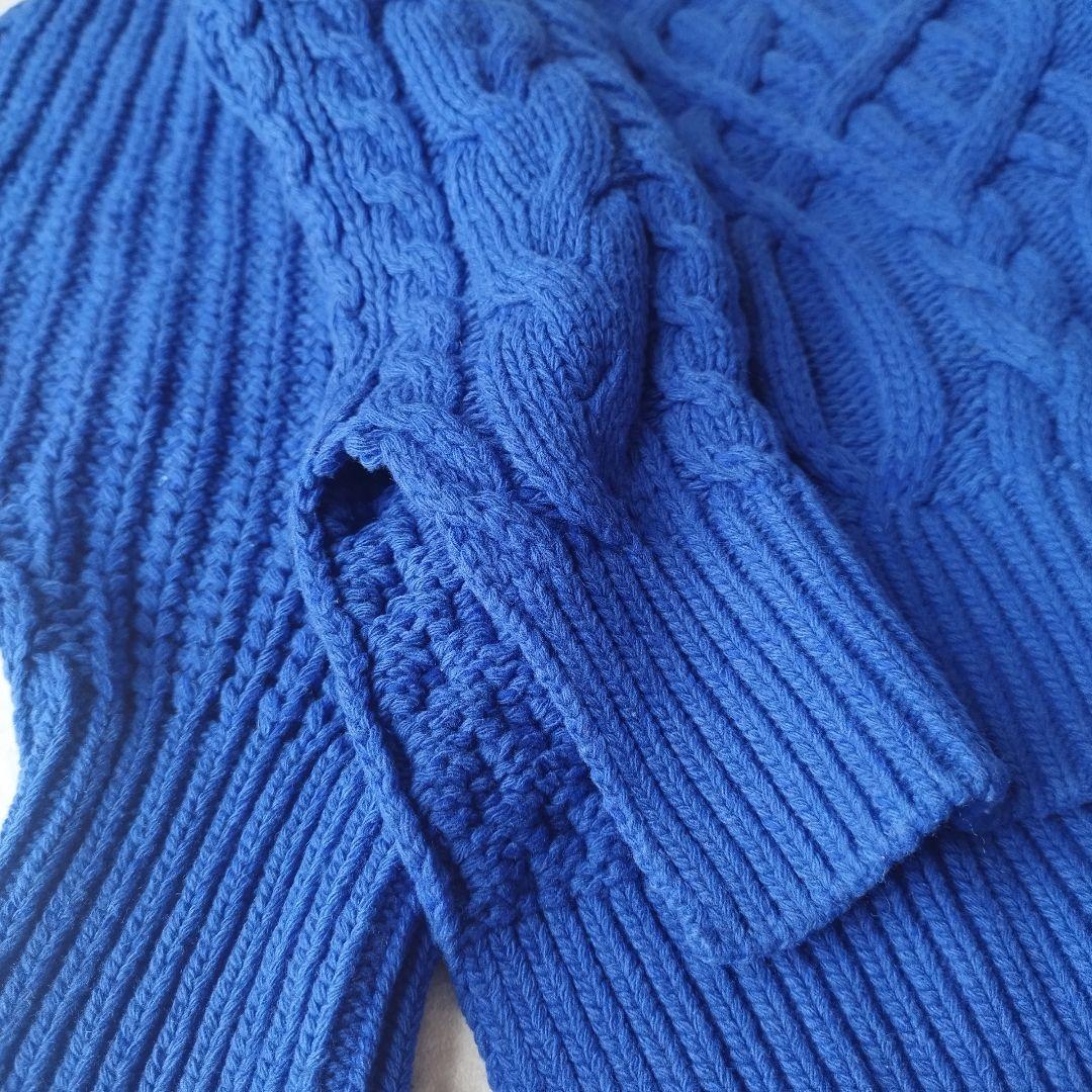 個性派エンフォルド Aran Pattern Volume Sleeve ニット