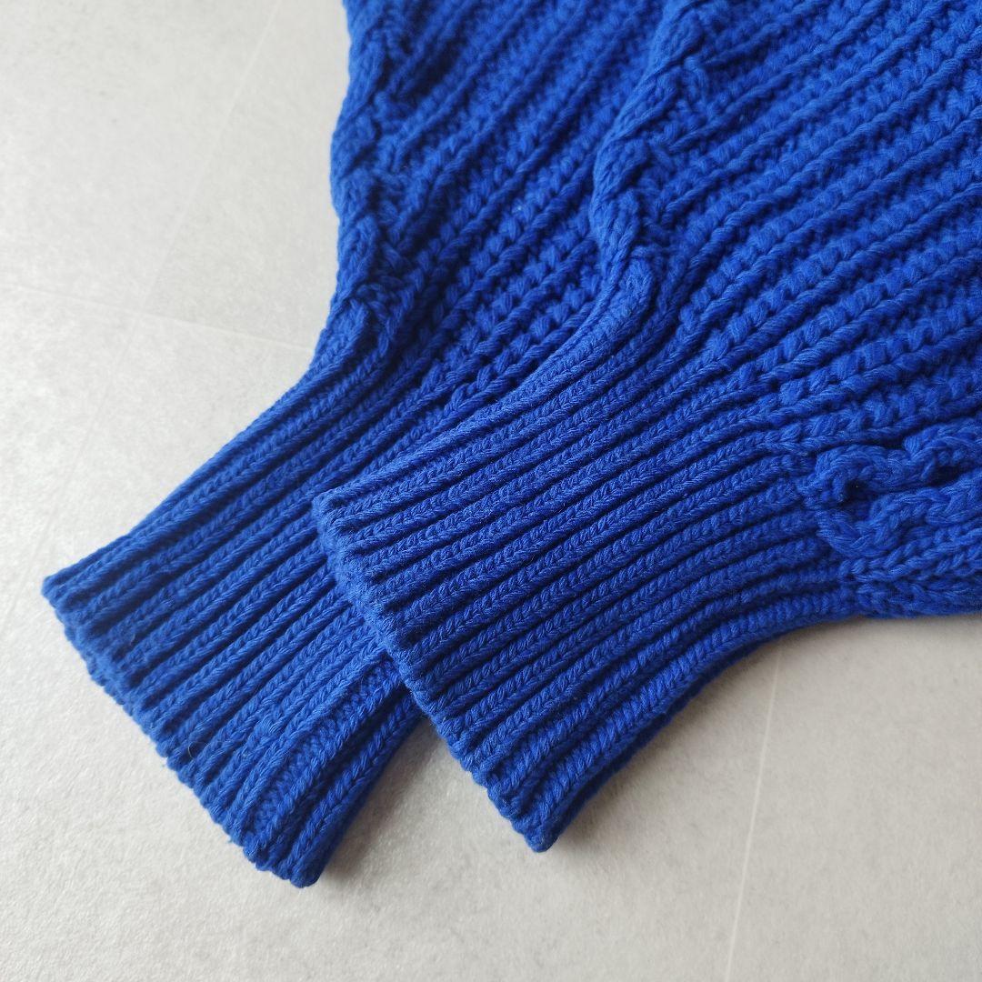 個性派エンフォルド Aran Pattern Volume Sleeve ニット