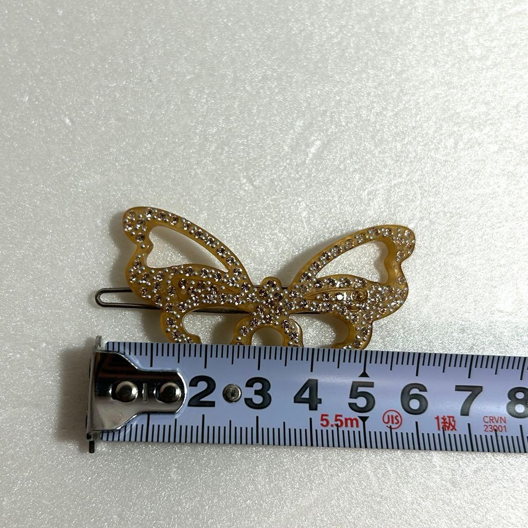 アレクサンドルドゥパリ ラインストーン バタフライ ボールピン ヘアピン