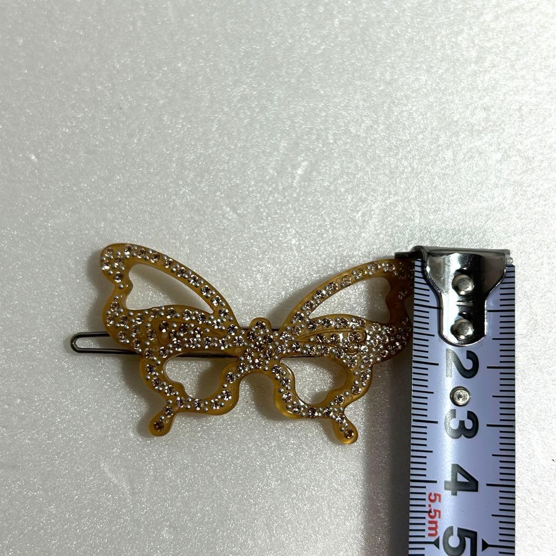 アレクサンドルドゥパリ ラインストーン バタフライ ボールピン ヘアピン