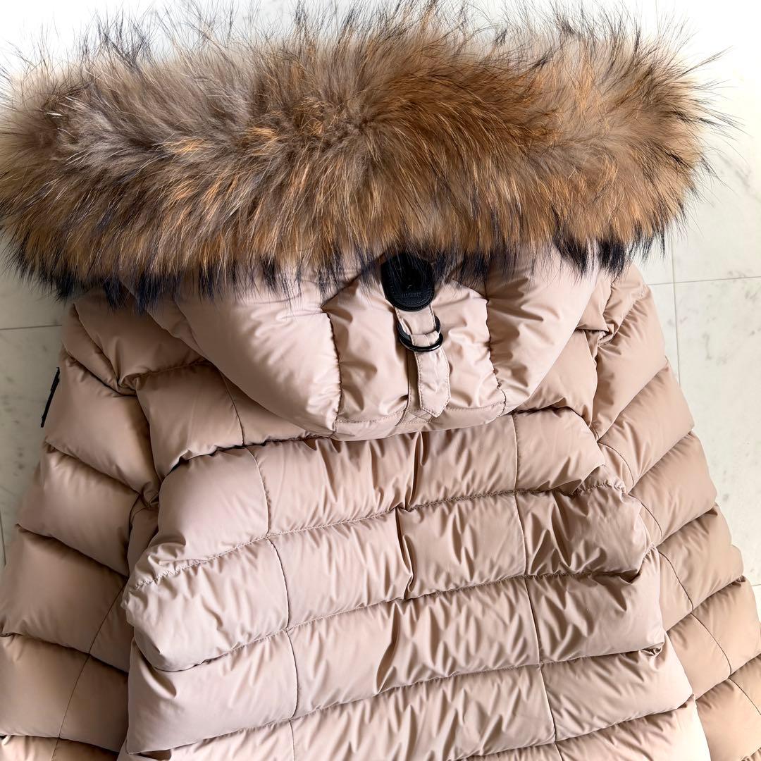 極美品 マッカージュ CALLA-F フードファー付き ロングダウンコート XL