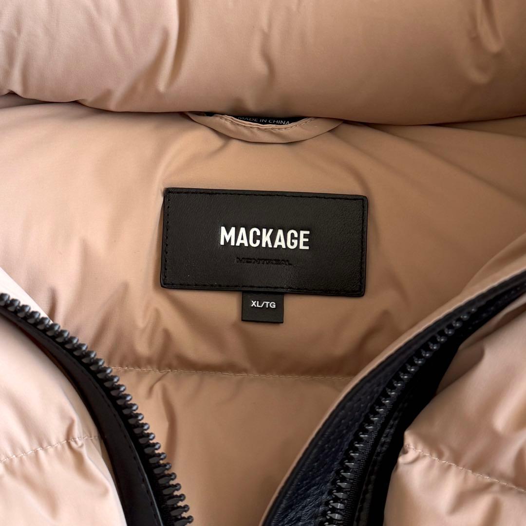 極美品 マッカージュ CALLA-F フードファー付き ロングダウンコート XL