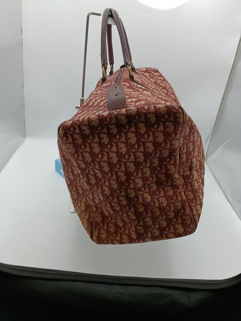 ディオール　トロッター　ボストンバッグ　赤　ヴィンテージ　ECLAIR