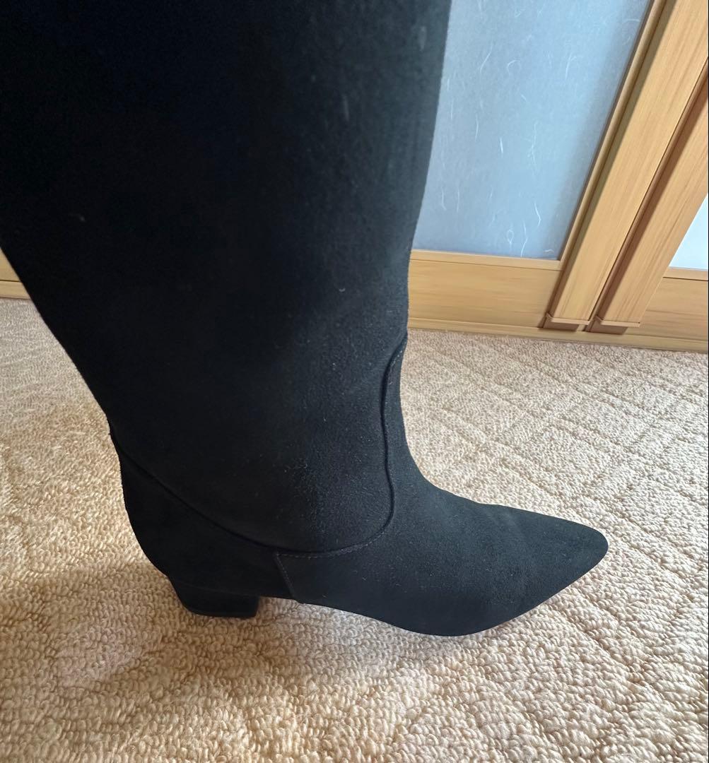 美品 PELLICO ペリーコ スェードレザー ロングブーツ 37 黒 24㎝