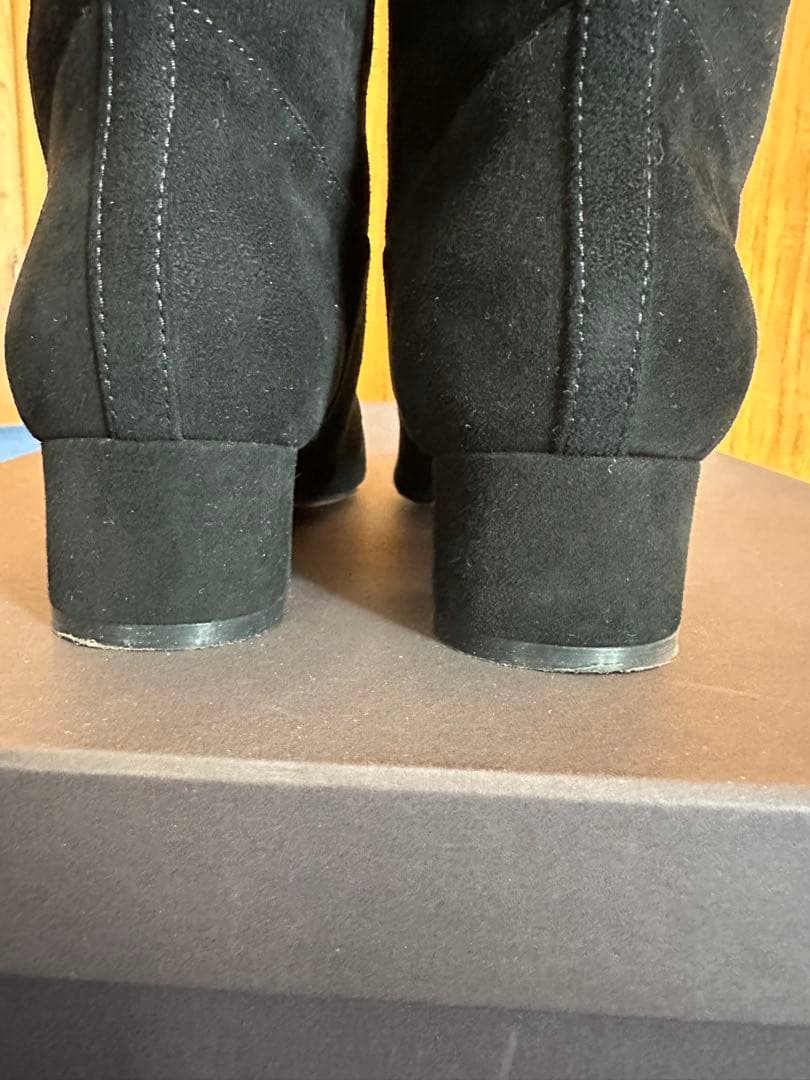 美品 PELLICO ペリーコ スェードレザー ロングブーツ 37 黒 24㎝