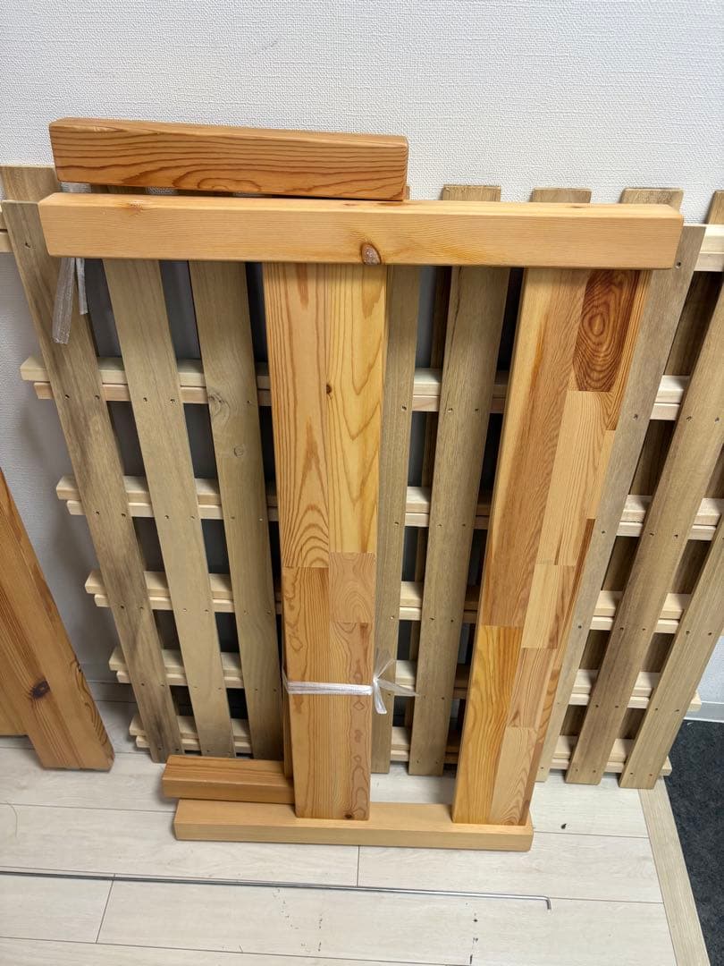 【引取限定】無印良品 シングルベッド パイン材②