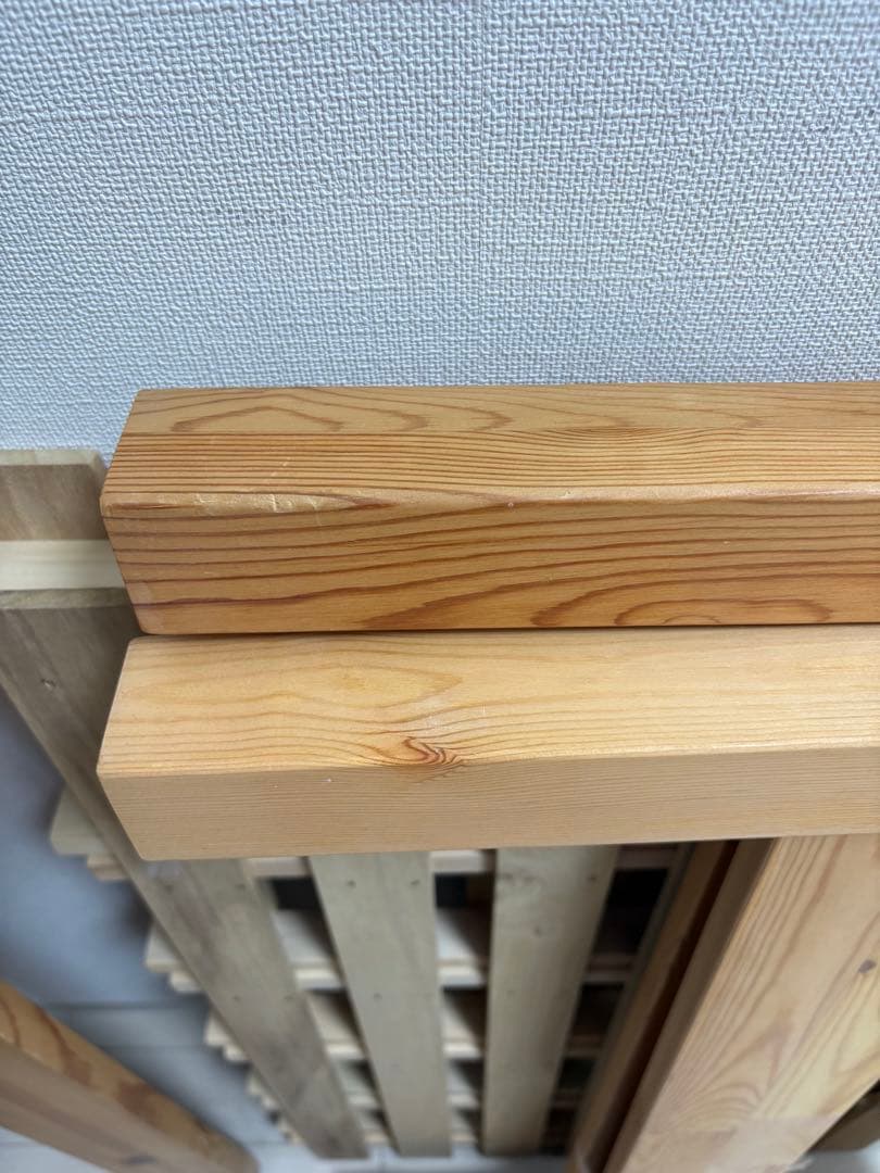 【引取限定】無印良品 シングルベッド パイン材②