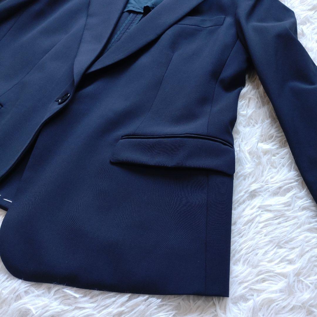 【大きいサイズ】Theory パンツスーツ セットアップ ネイビー ウール