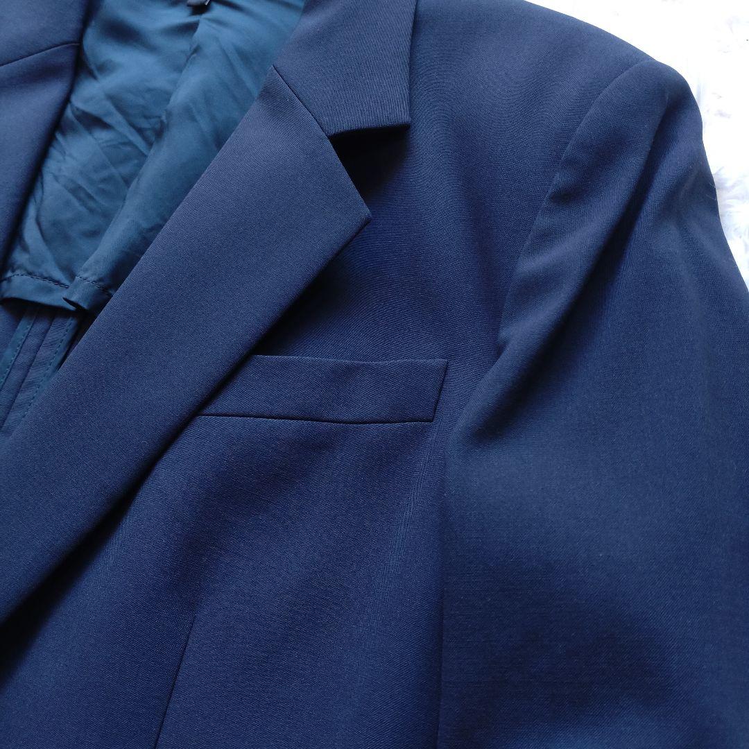 【大きいサイズ】Theory パンツスーツ セットアップ ネイビー ウール