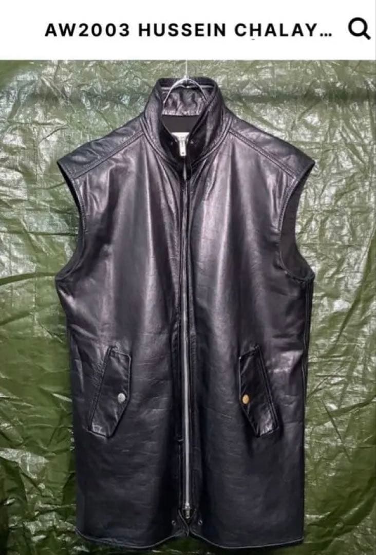 hussein chalayan 03aw レザーベスト