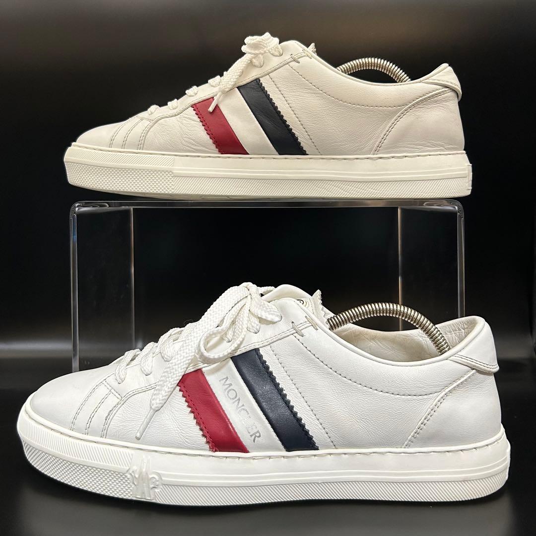 【極美品】モンクレール ローカットスニーカー NEW MONACO メンズ 白