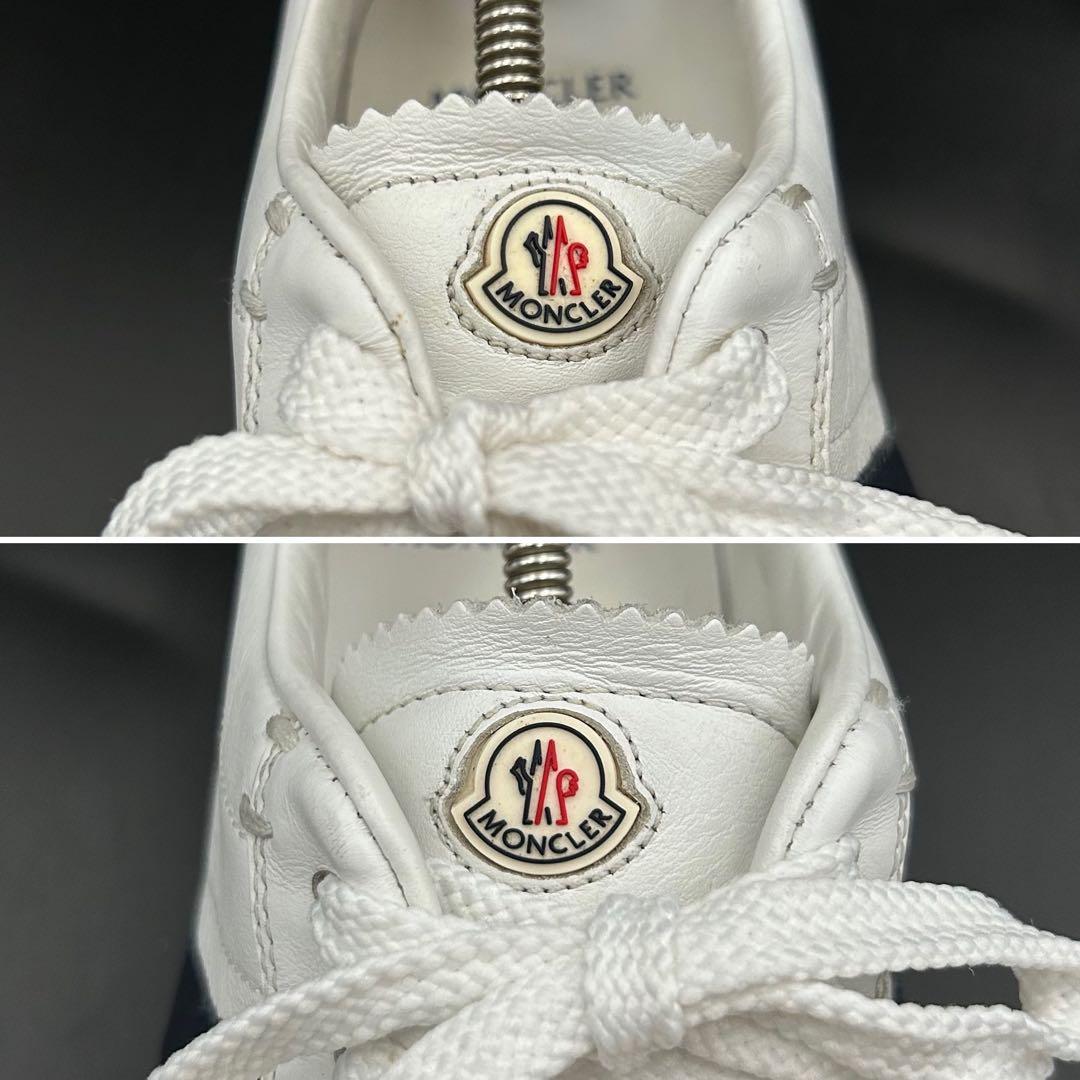 【極美品】モンクレール ローカットスニーカー NEW MONACO メンズ 白