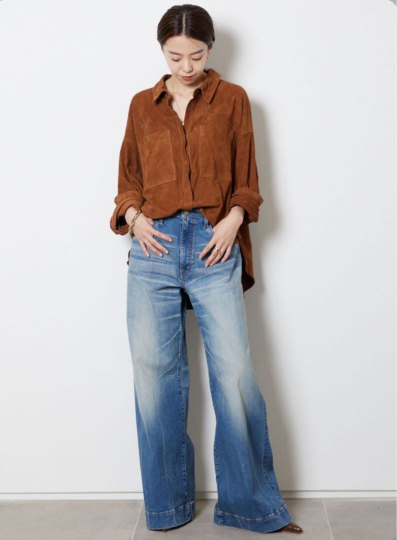 最終お値下げOneTeaSpoon SUEDE DARIA シャツジャケット