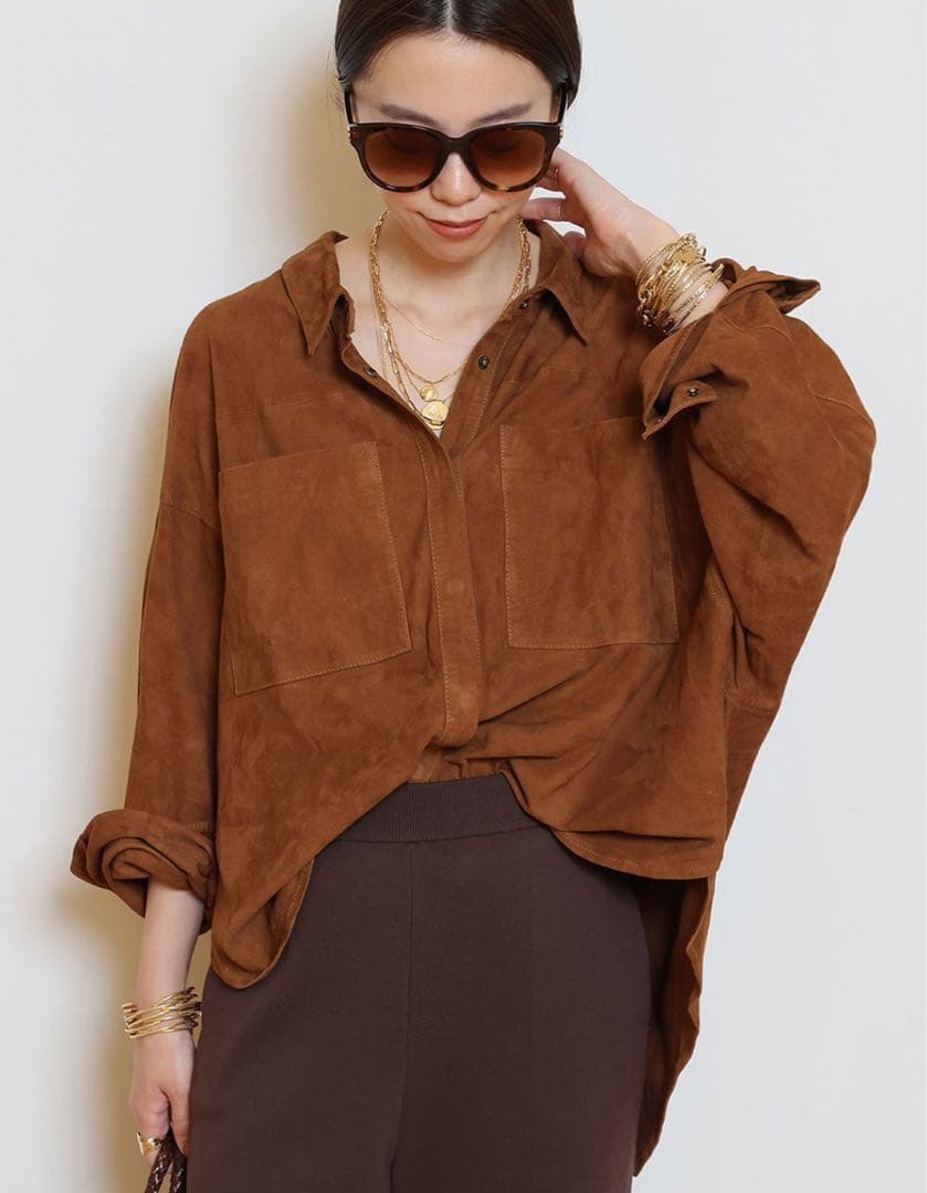 最終お値下げOneTeaSpoon SUEDE DARIA シャツジャケット