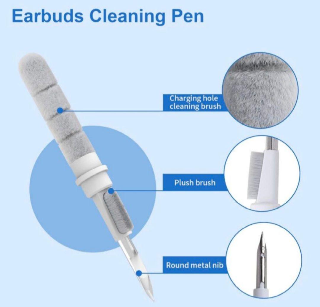 ✨スタイリッシュ✨ イヤホンクリーナーキット 多機能 ブルー 0