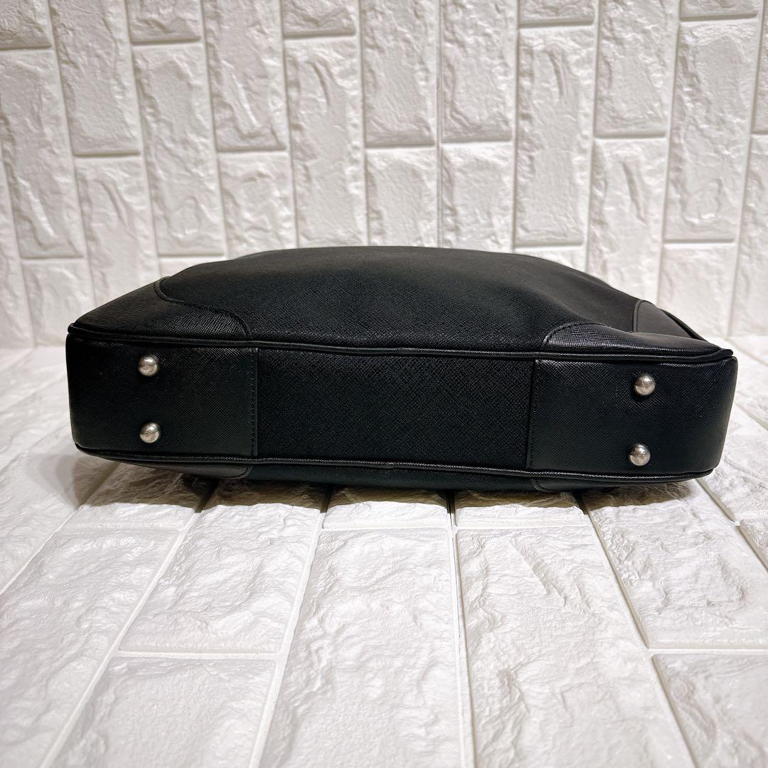 美品 ペッレモルビダ ビジネスバッグ 2way レザー ブラック