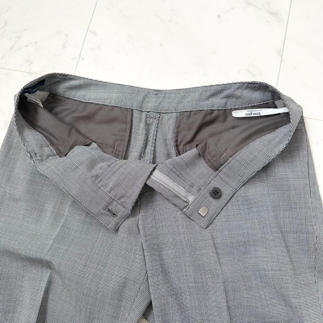 極美品✨NEW YOKER ニューヨーカー　パンツスーツ　スーツ　千鳥柄　L