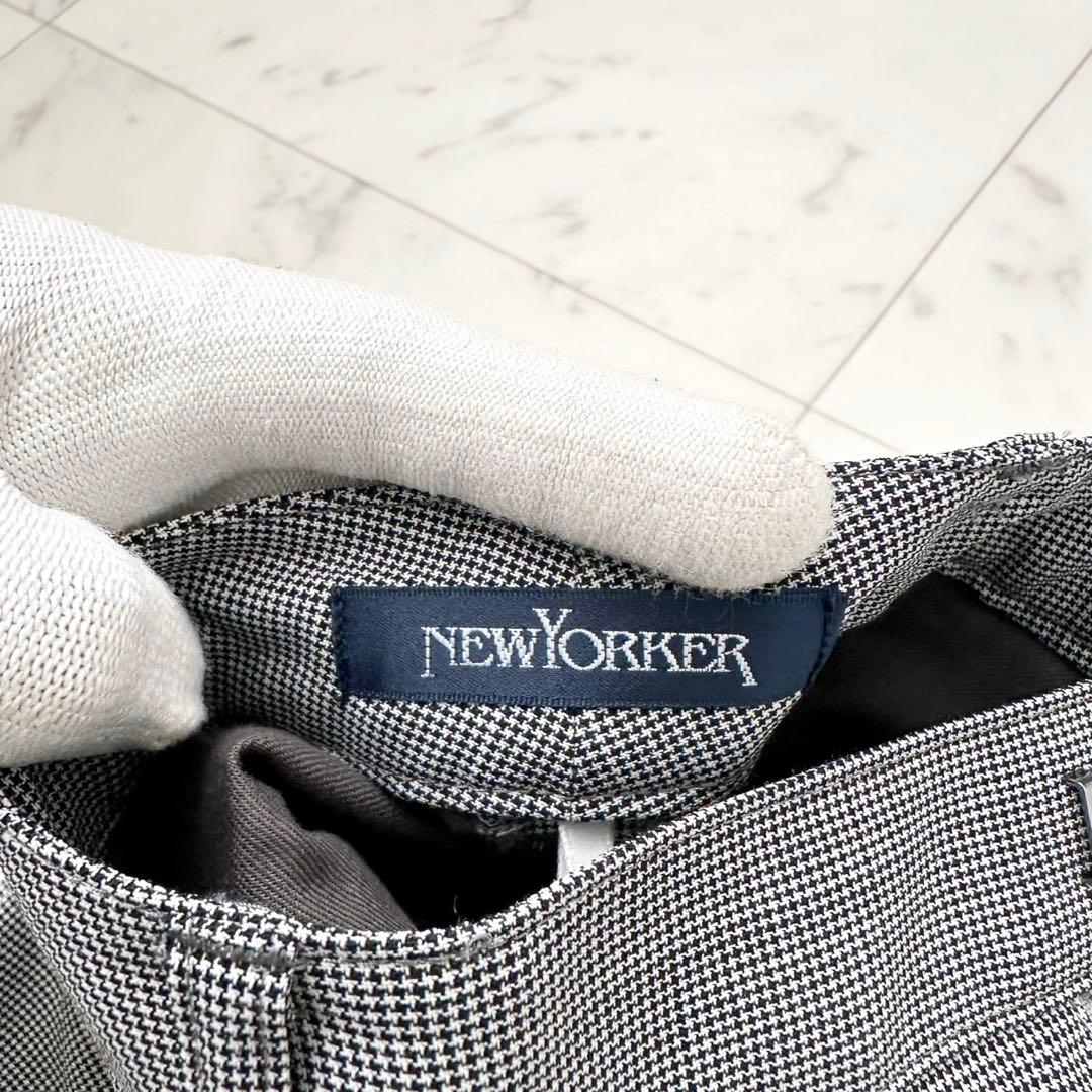 極美品✨NEW YOKER ニューヨーカー　パンツスーツ　スーツ　千鳥柄　L