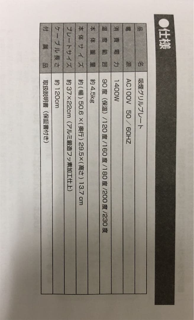 吸煙グリルプレート