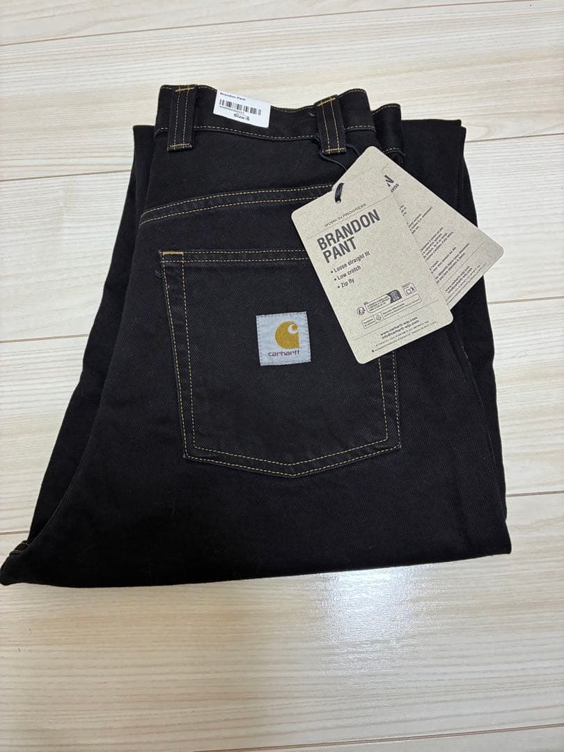 パンツ Carhartt Brandon Pant Black Rinsed S
