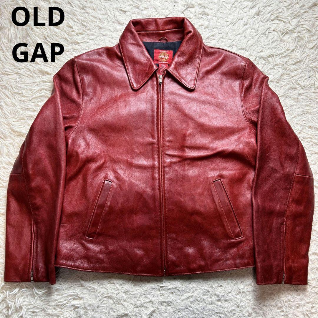 【極希少】 OLD GAP 90s Y2K 本革 レザー ジャケット ボルドー