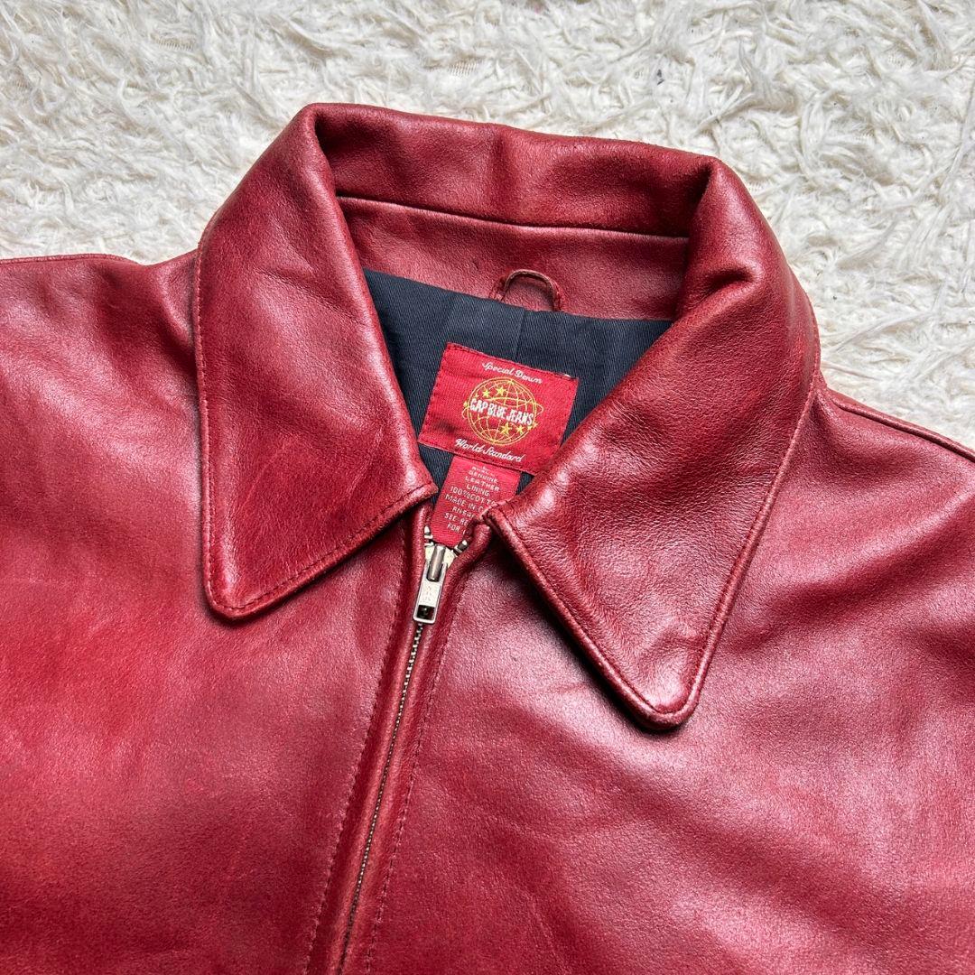 【極希少】 OLD GAP 90s Y2K 本革 レザー ジャケット ボルドー