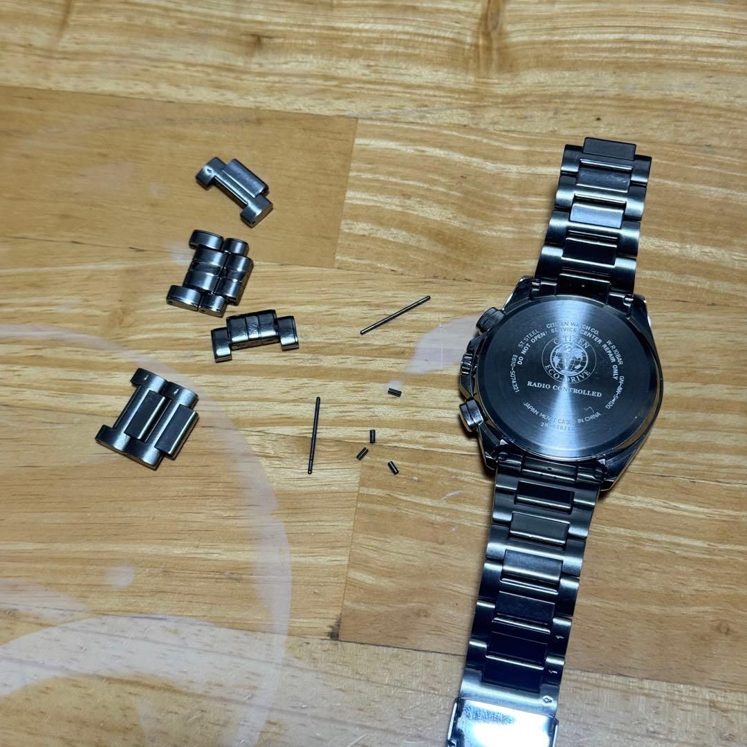 CITIZENシチズンアテッサ　エコドライブ　ソーラー電波 クロノグラフ