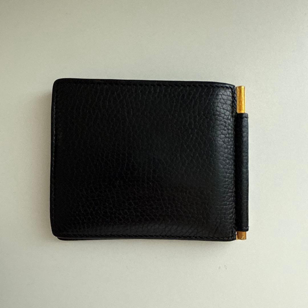 TOM FORD ブラック 二つ折りマネークリップ