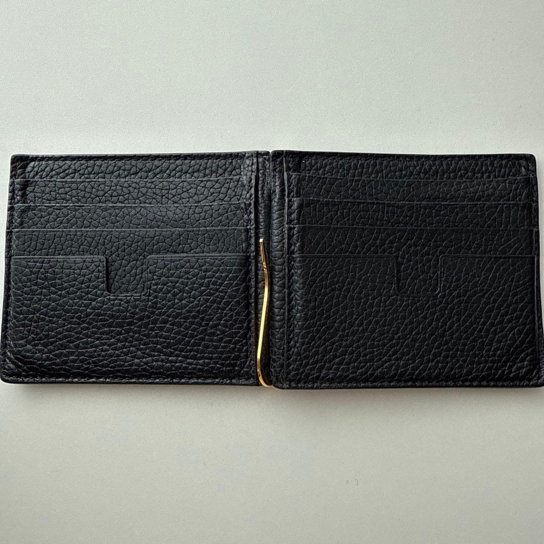 TOM FORD ブラック 二つ折りマネークリップ
