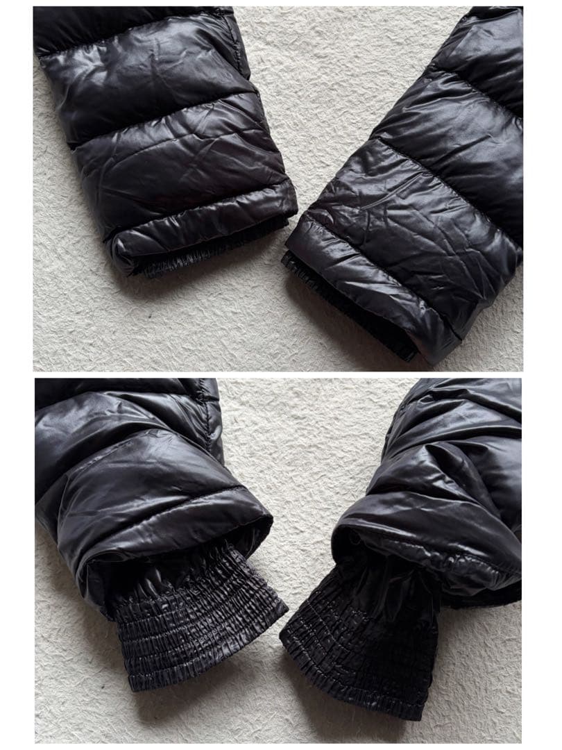 【美品】ヘルノ ライトダウンコート ロング丈 フード付き ダブルジップ 黒 XL