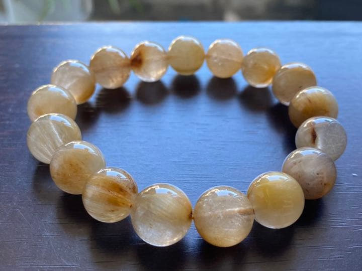 高品質美品No:1109 サゲニティッククォーツ然石早い者勝ブレスレット