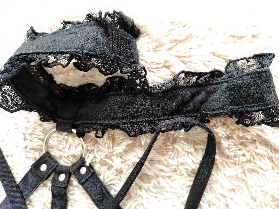 エイチナオトh.naoto Bloodチョーカー風燕尾ドレスワンピ蝶刺繍Y2K