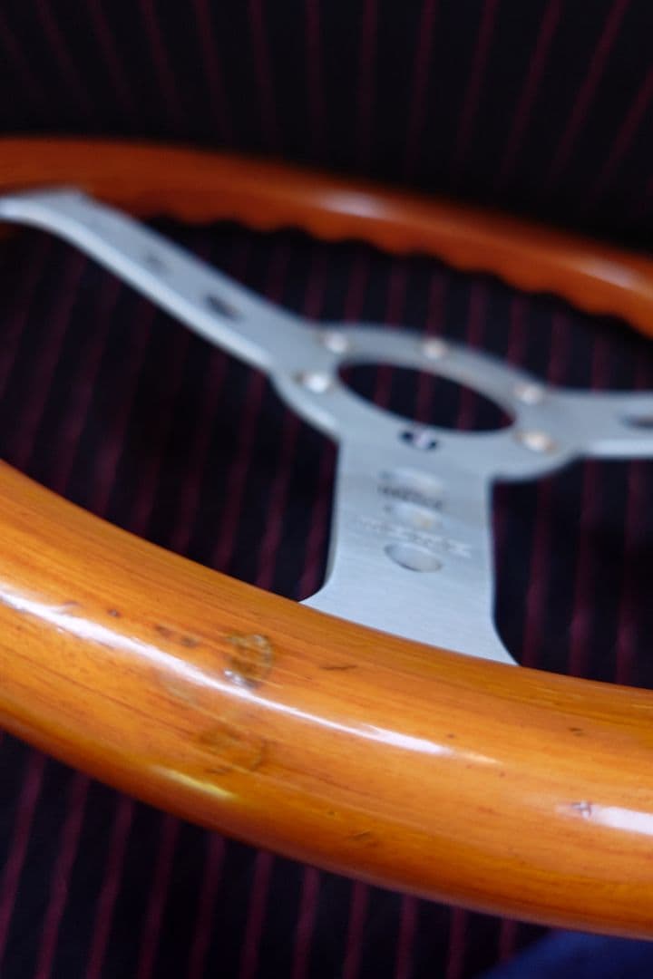 MOMO INDY 32φ ウッドステアリング 当時物