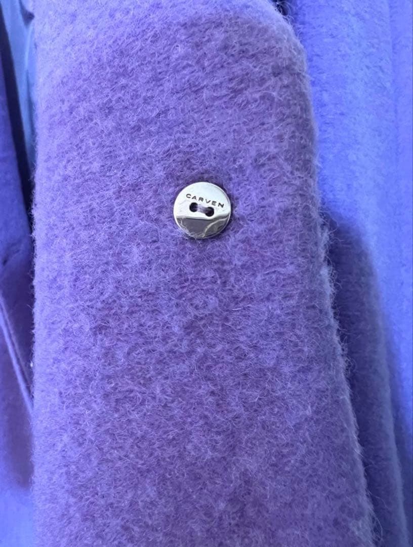 CARVEN カルヴェン ロング　コート　パープル　ウール　紫