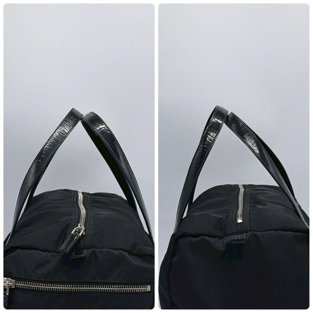 PRADA プラダ ハンドバッグ ミニボストンバッグ ナイロン レザー NERO