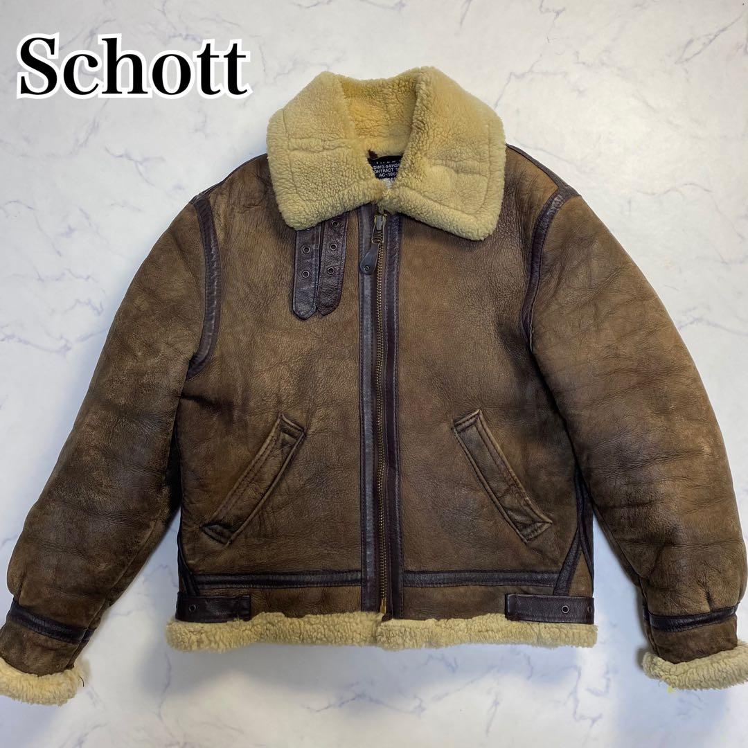 schottショット　B-3 フライトジャケット　40 リアルムートン　羊革
