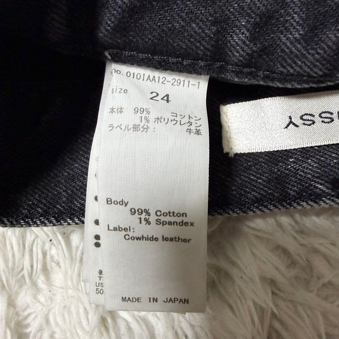 パンツ MOUSSY MVS FLARE BLACK DENIM 24