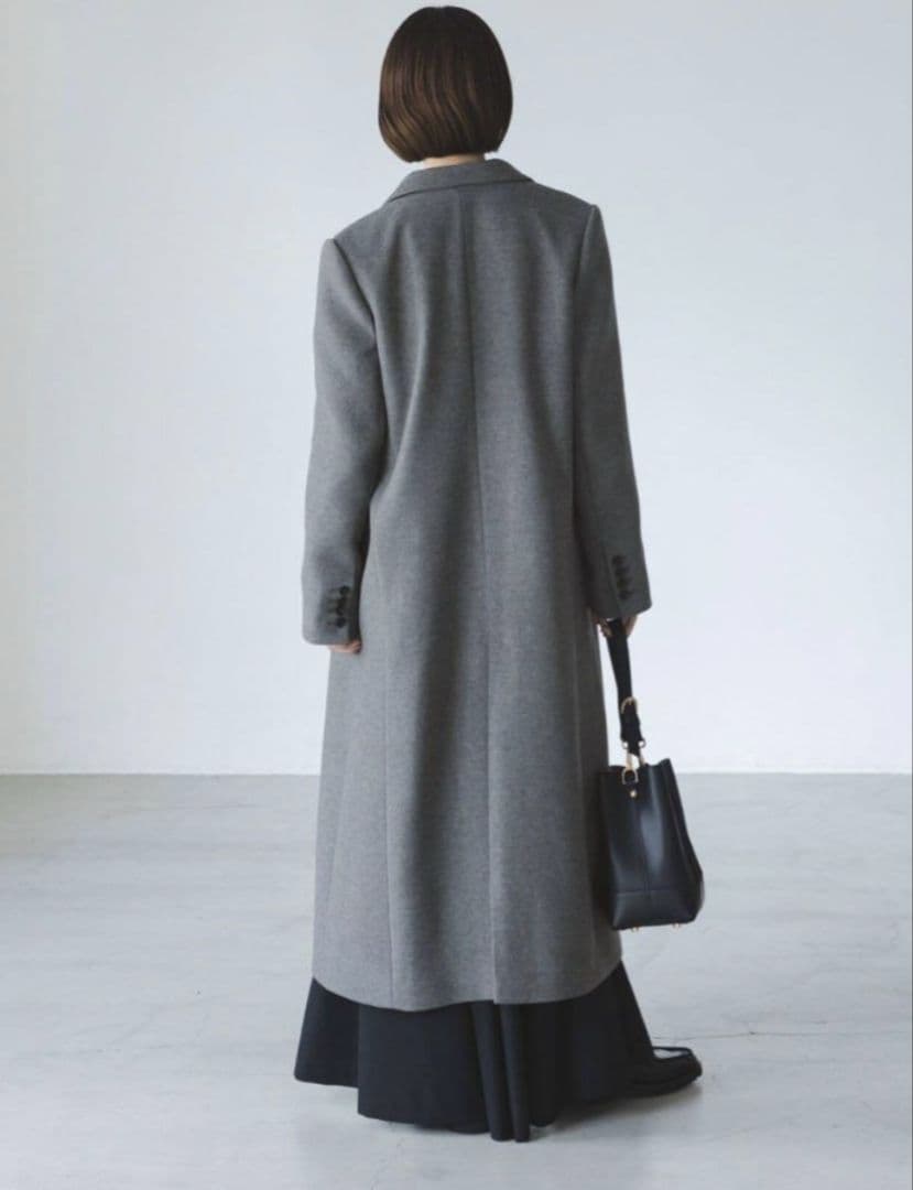 お値下げ！Noble♥グレー　メルトンロングチェスターコート