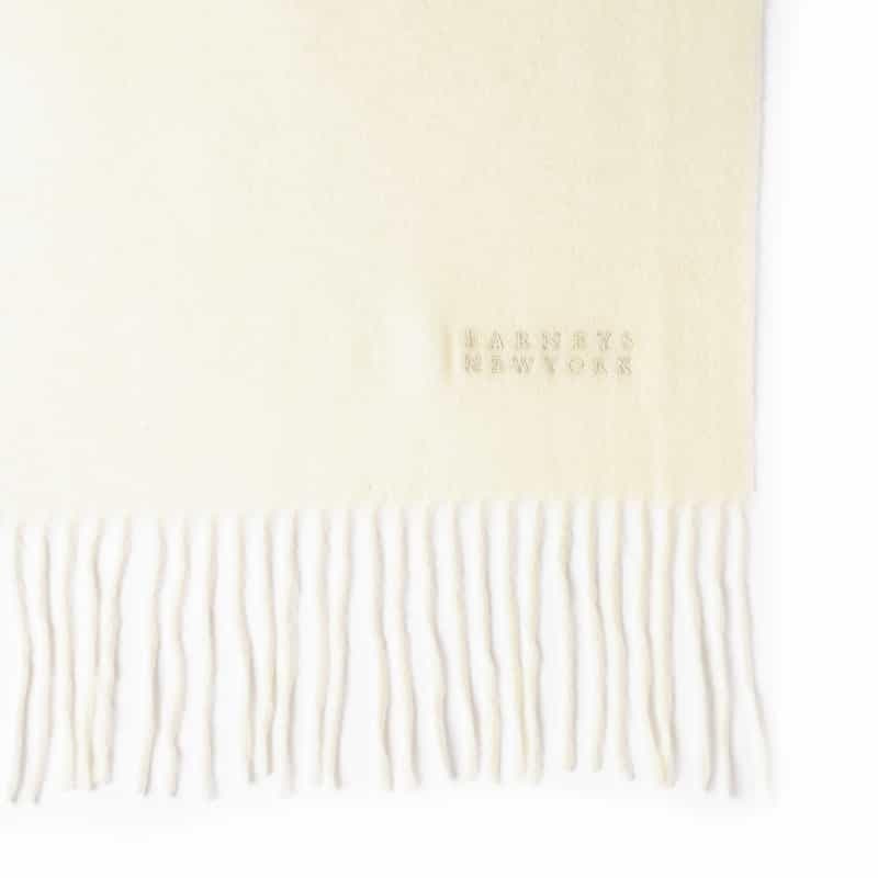 新品BARNEYS NEW YORKカシミヤスカーフｌ 大判ストール アイボリー